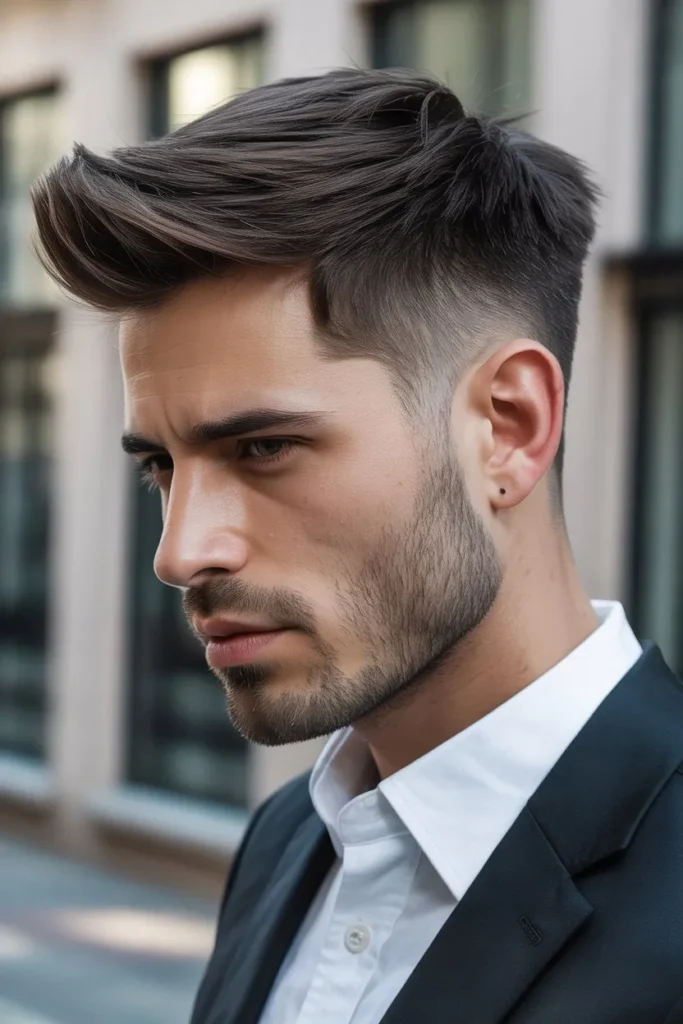 Sharp Wolf Cut Men Haircut with Defined Edges