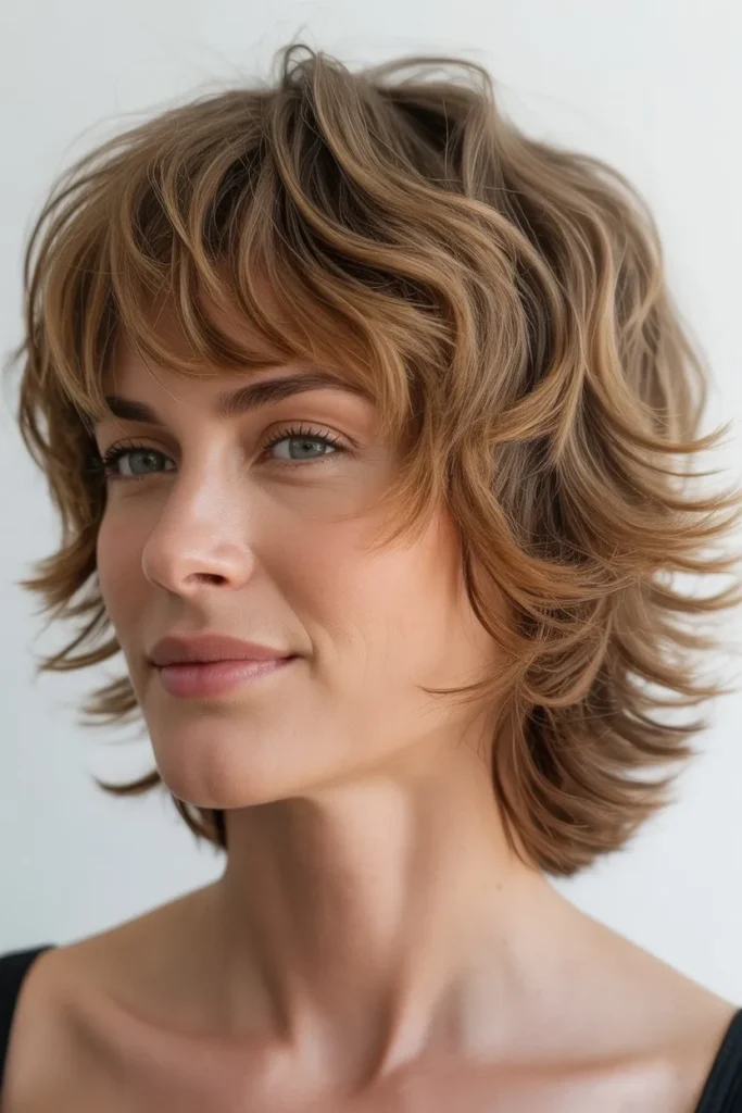 Short Shaggy Hair with Natural Texture