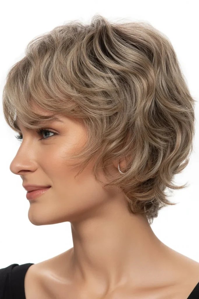 Short Shaggy Hair with Subtle Waves
