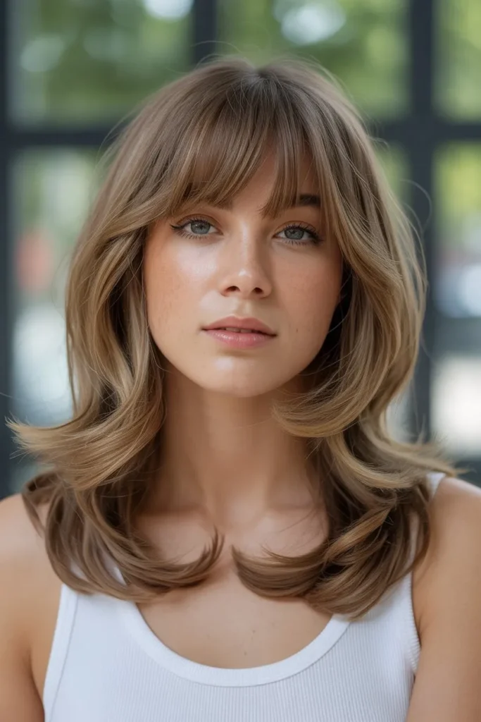 Shoulder Length Hair With Bangs and Soft Layers