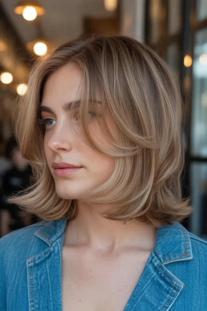 Shoulder Length Haircut With Feathered Layers