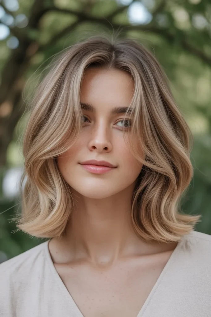 Shoulder Length Haircut With Light Layers