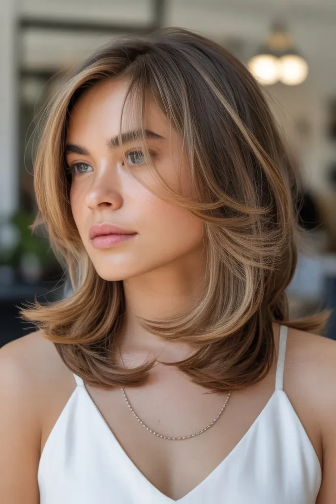 Shoulder Length Haircut With Long Layers