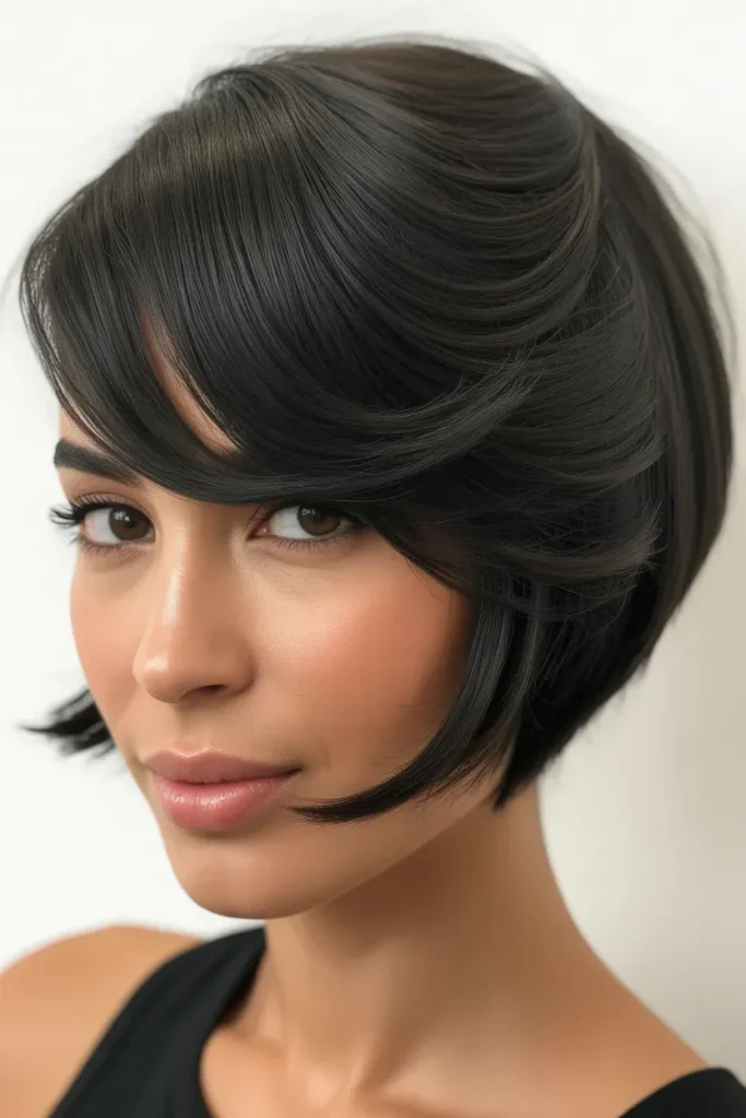 Side Swept Undercut Bob