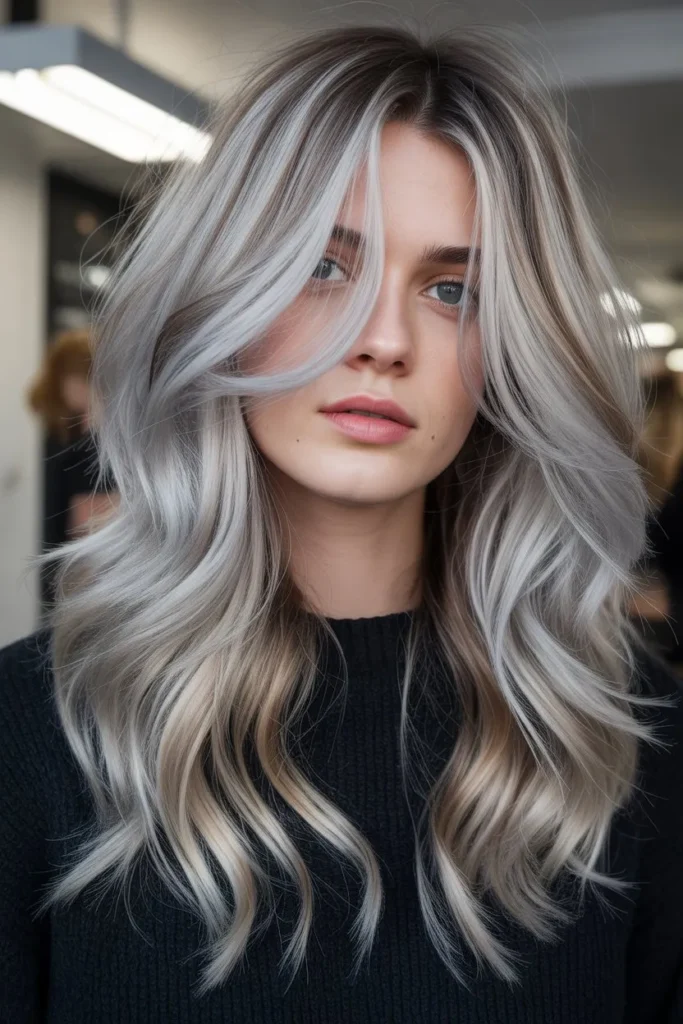 Silver Highlights That Add Hair Dimension
