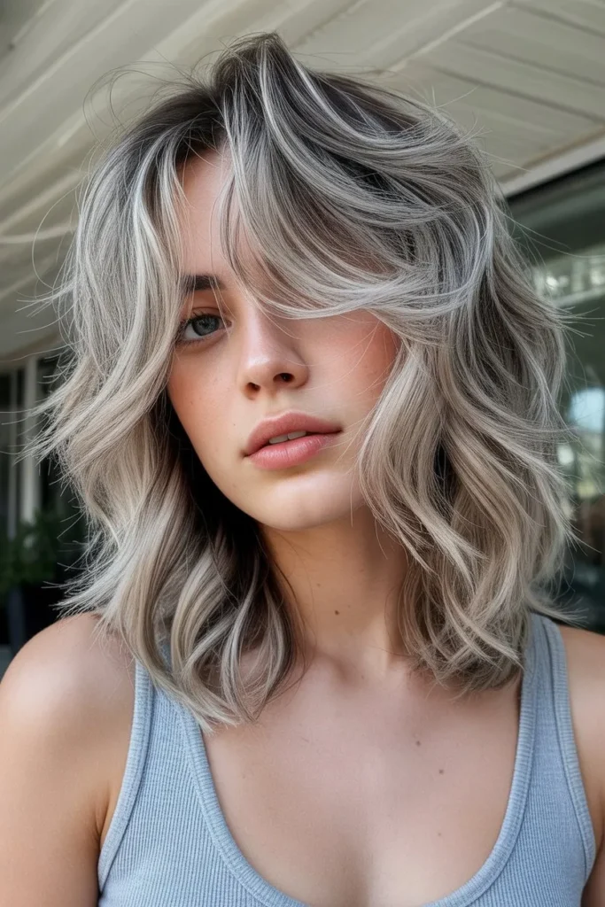 Silver Highlights with Textured Ends