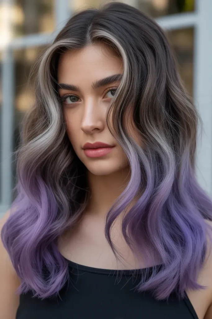 Skunk Hair on Wavy Texture