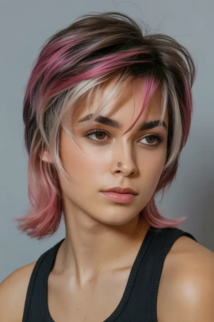 Skunk Hair with Razor Cut Layers