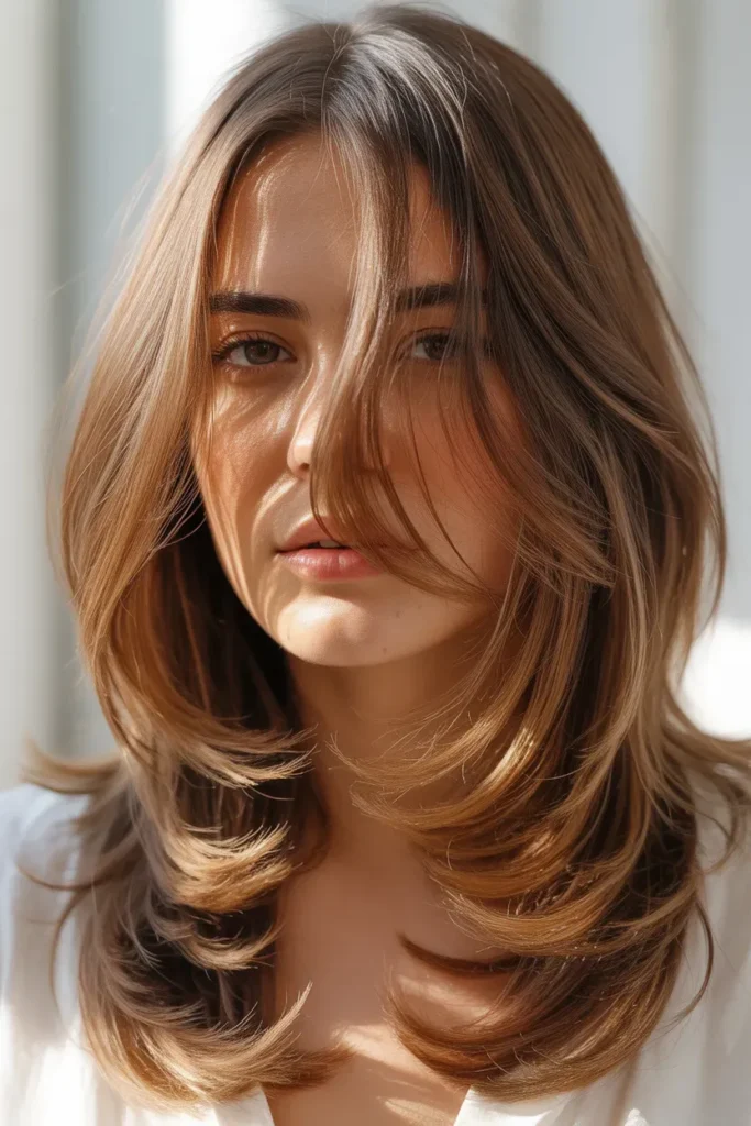 Soft Brunette Layers with Natural Glow