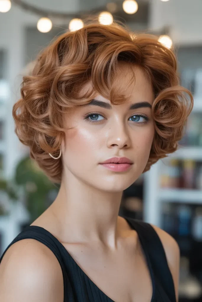 Soft Curled Kitty Cut for Feminine Flair