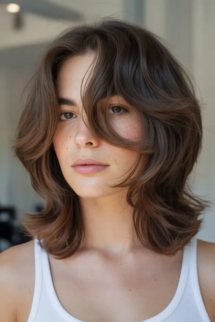 Soft Mullet with Natural Texture