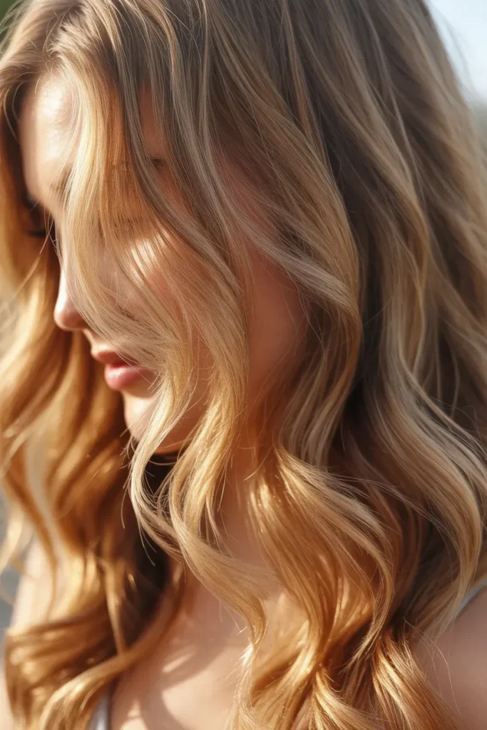 Soft Waves with Subtle Sunlit Ribbons