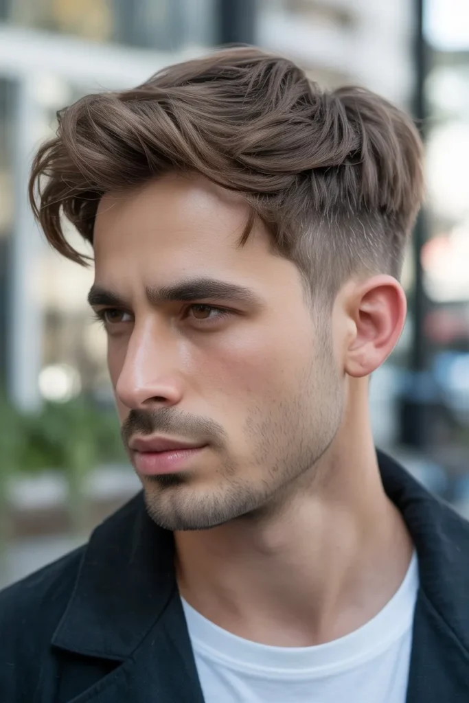 Soft Wolf Cut Men Look with Natural Finish