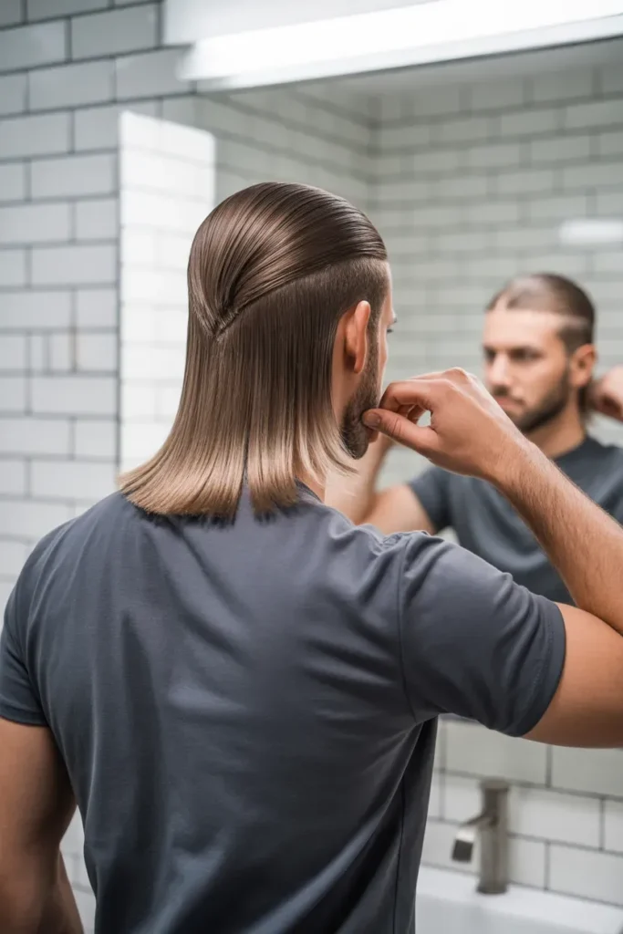 Straight Hair Subtle Mullet Style