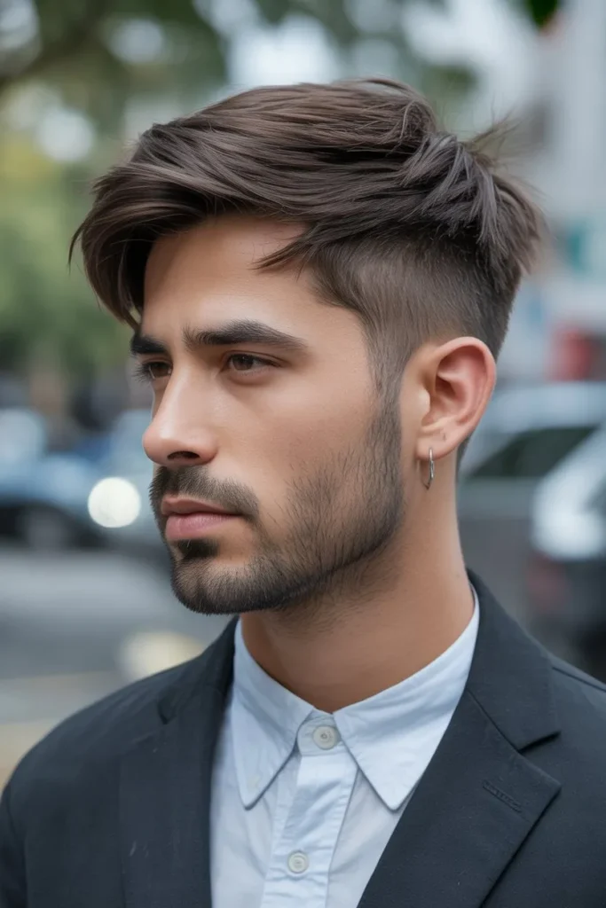 Stylish Wolf Cut Men Look with Balanced Length