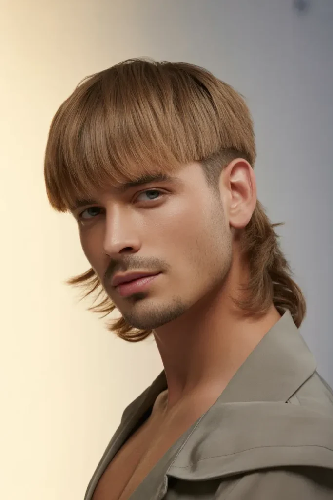 Subtle Mullet with Light Fringe