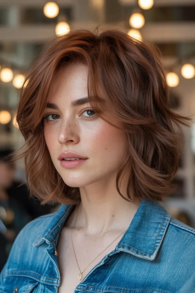 Textured Shoulder Length Haircut With Layers