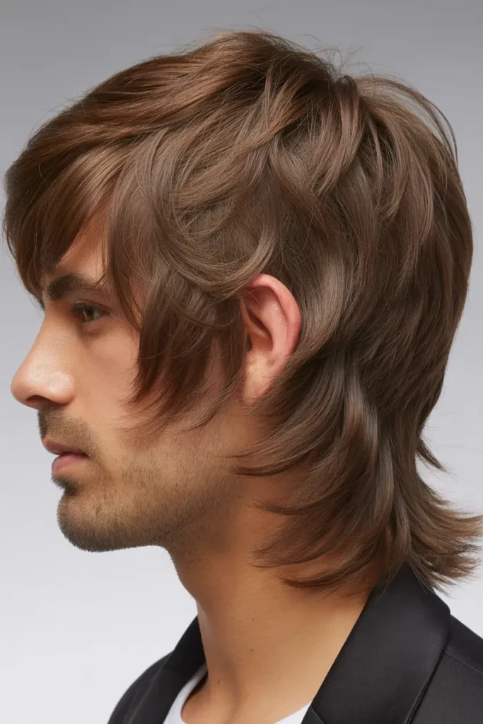 Textured Subtle Mullet with Natural Flow