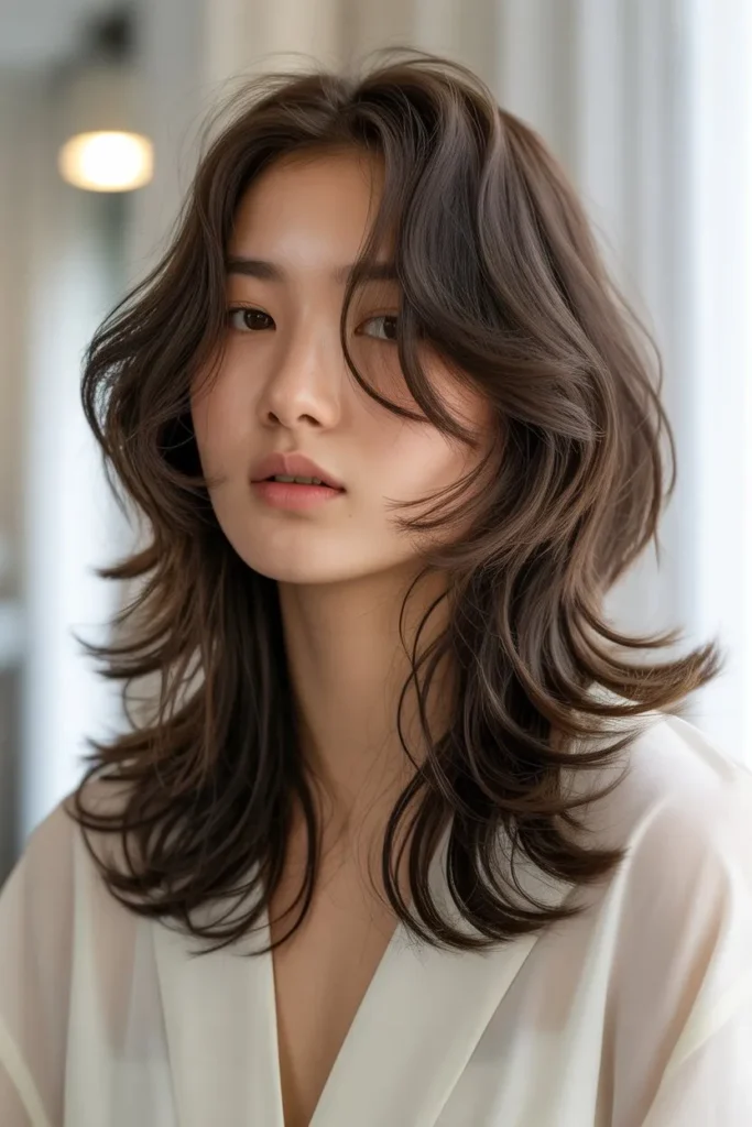 Tousled Shoulder Length Hair