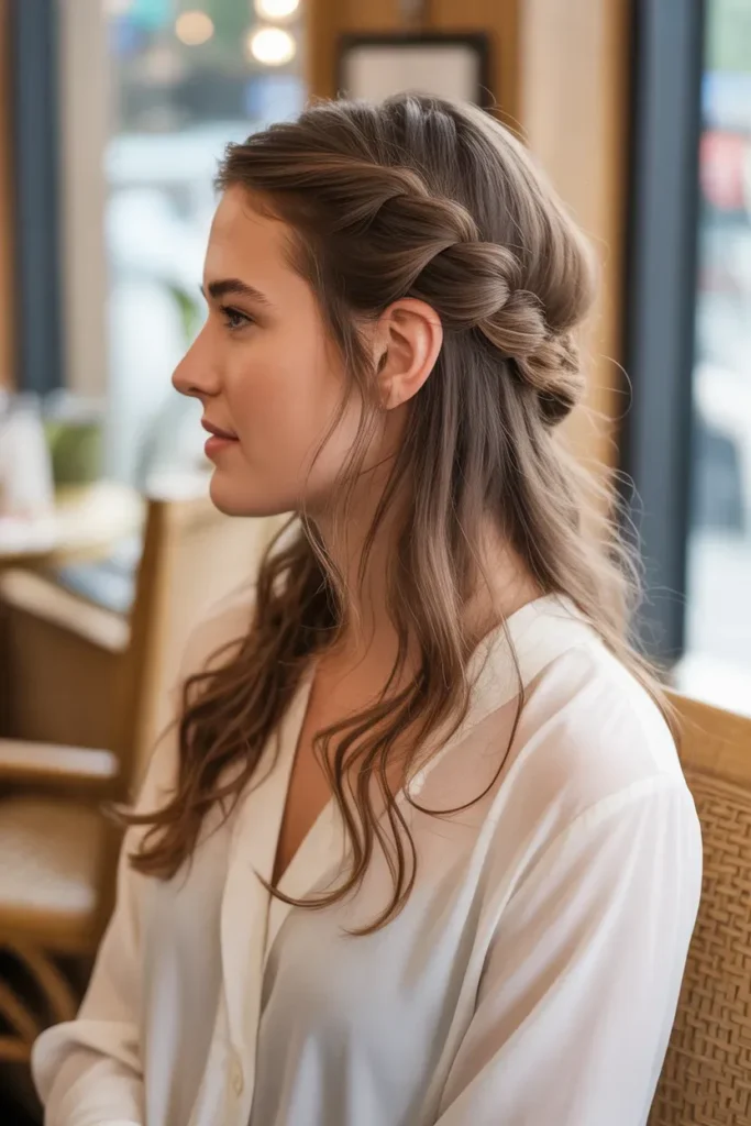 Twisted Half Up Hairstyle