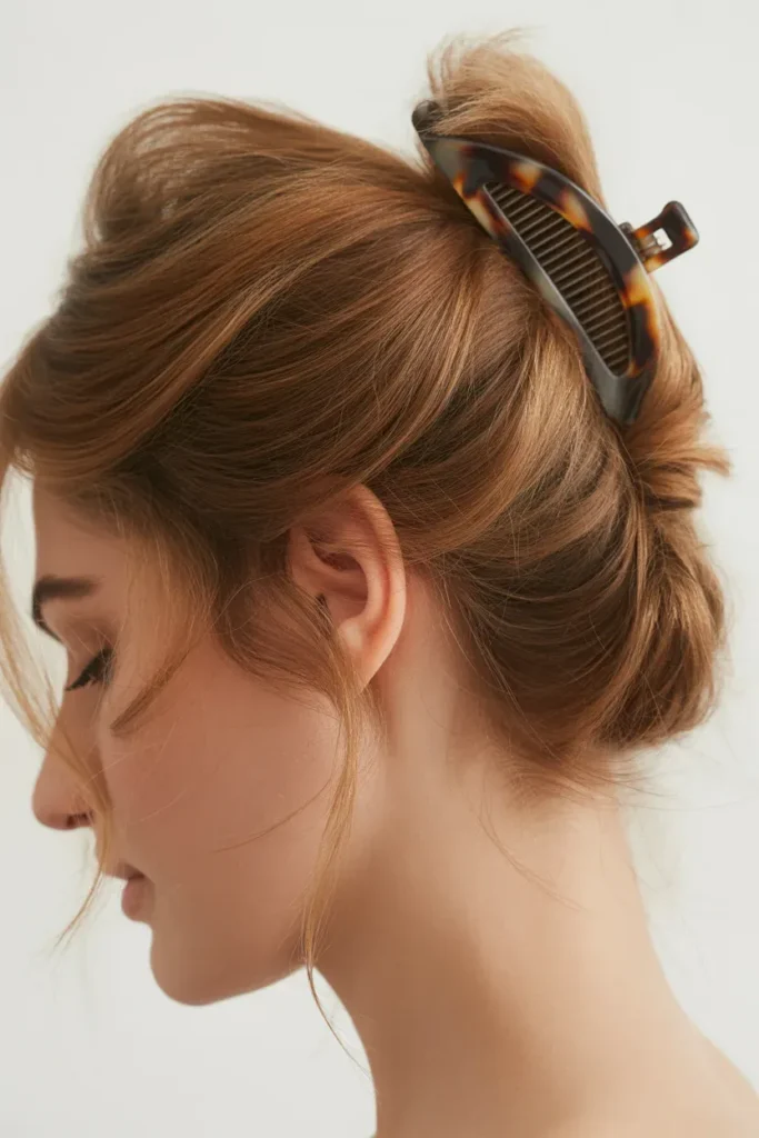 Voluminous Claw Clip Updo