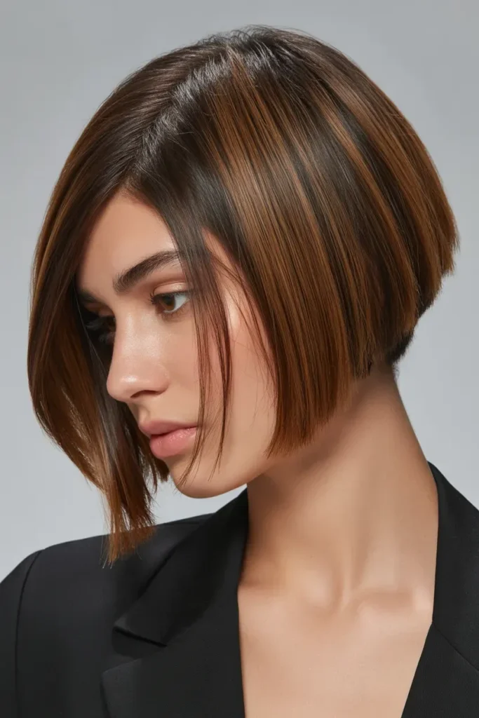 Asymmetrical Razor Cut Bob