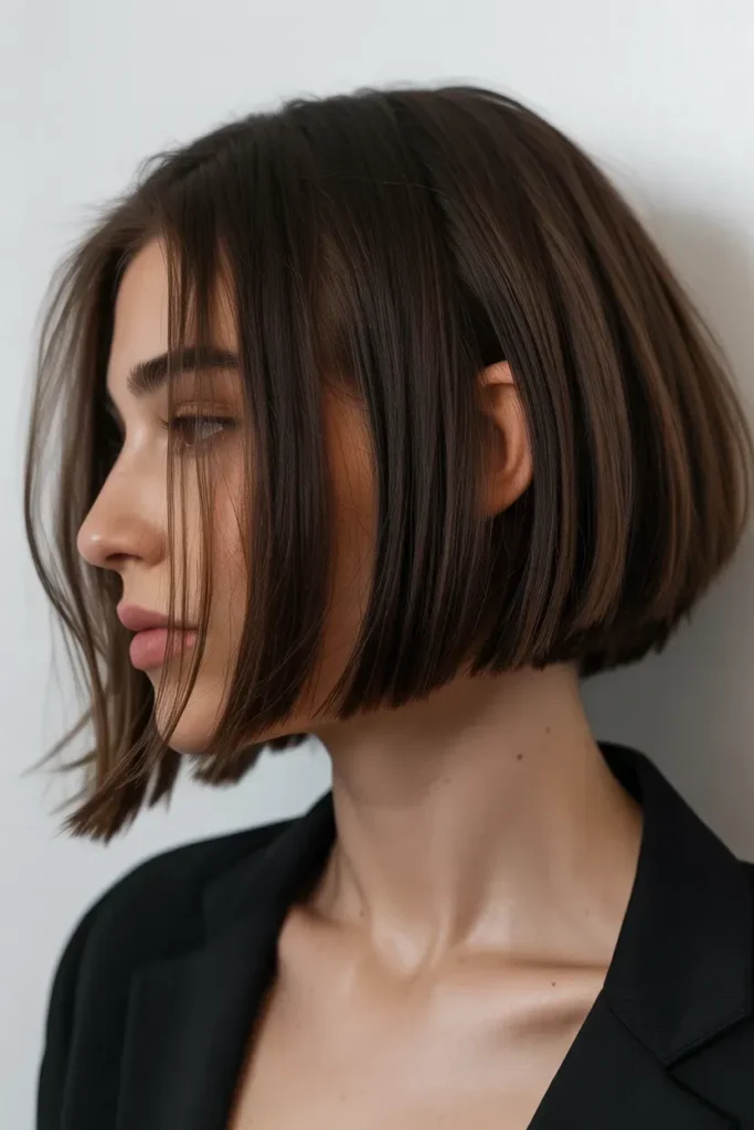 Blunt Choppy Bob with Textured Ends