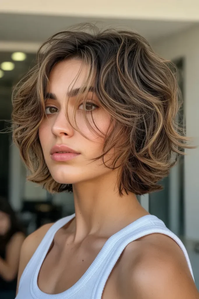 Choppy Layered Razor Cut Bob