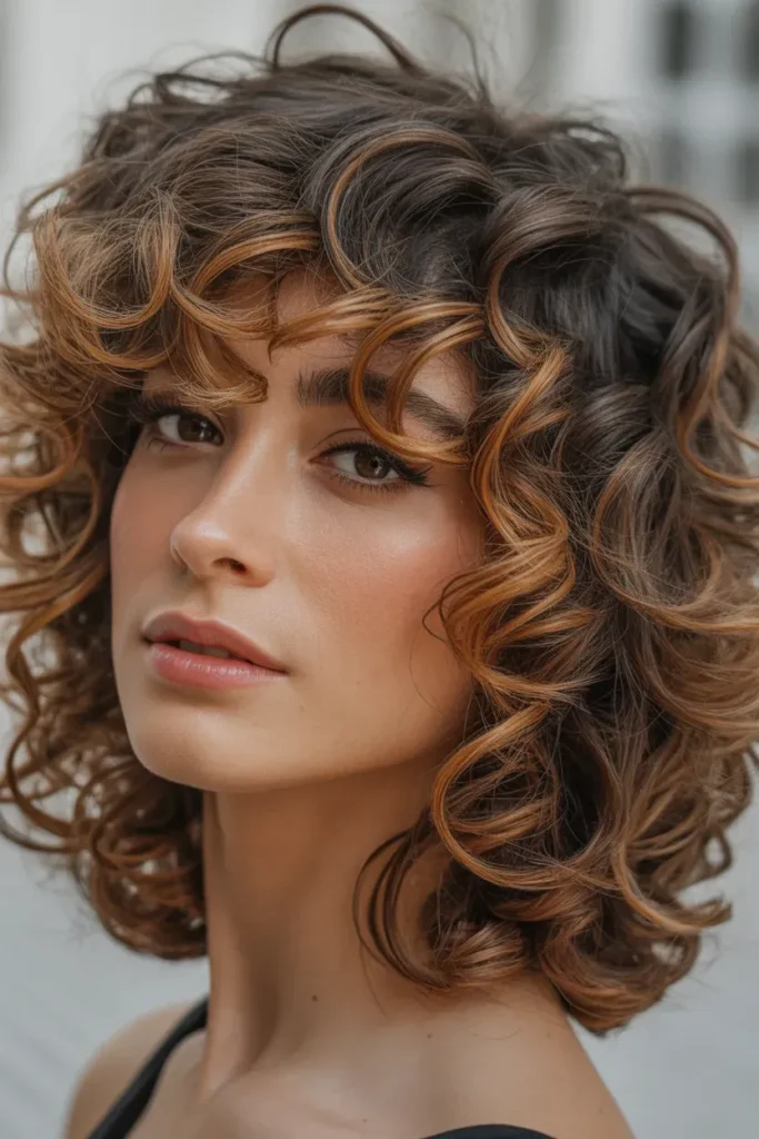 Curly Shag with Bold Texture