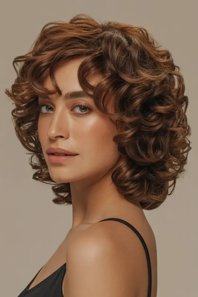 Curly Shag with Rounded Shape
