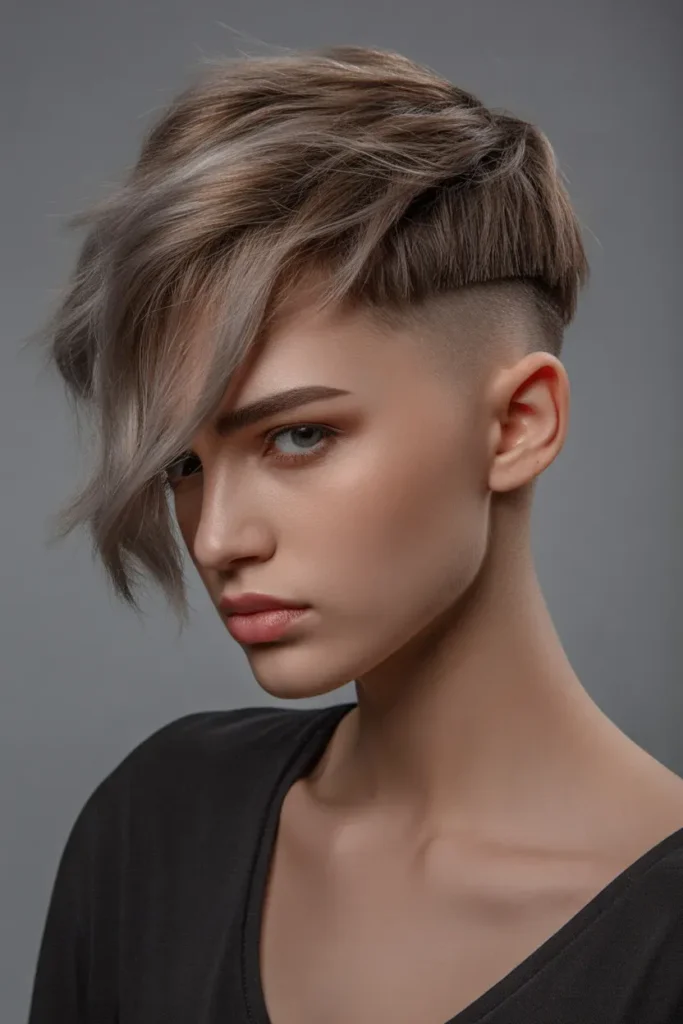  Edgy Undercut Ear Length Haircut