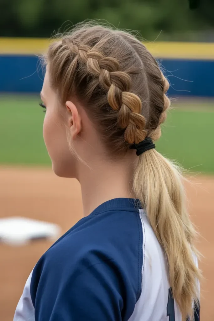 French Braid into Ponytail Combo