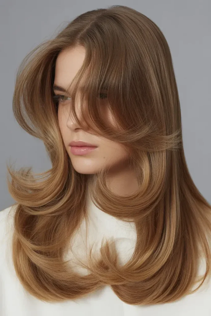 Glam Blowout with Face Framing Layers