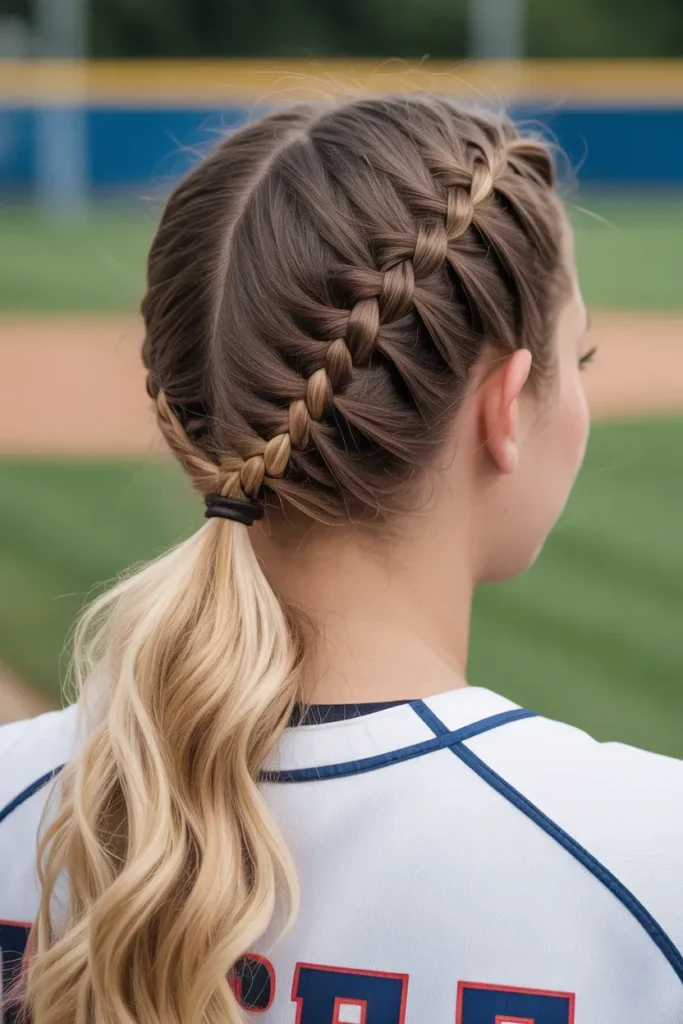 Classic High Ponytail with Braided Wrap