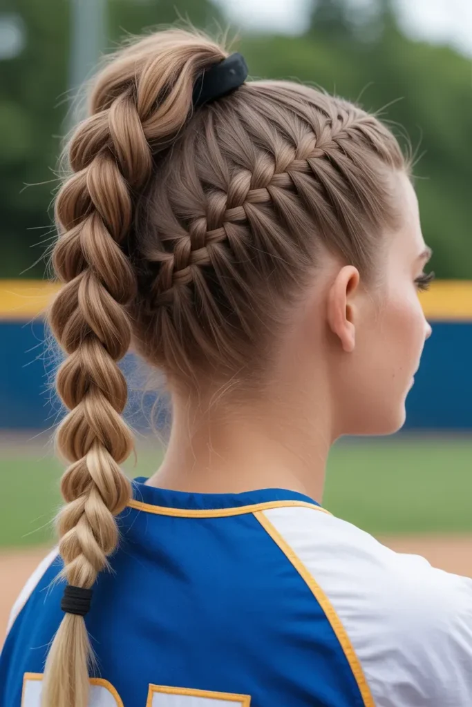 High Braided Ponytail for Extra Security