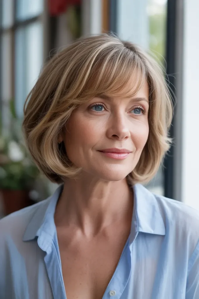 Layered Bob With Side Bangs