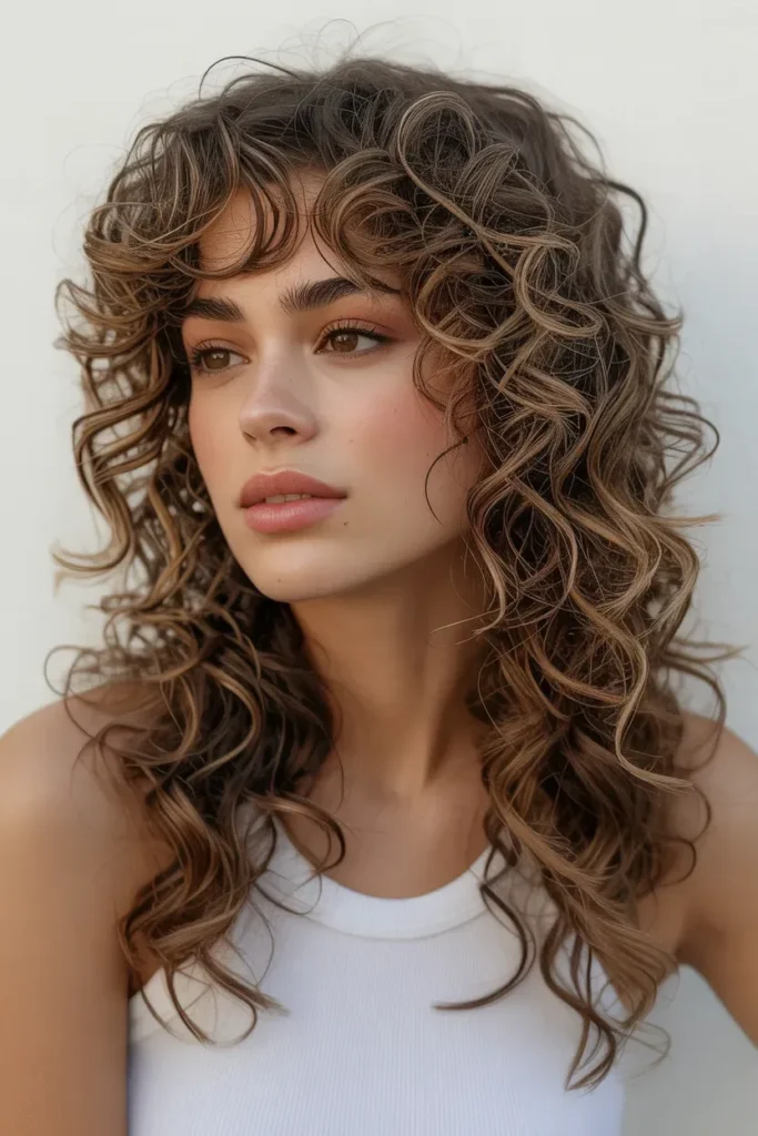 Layered Curls with Subtle Highlights