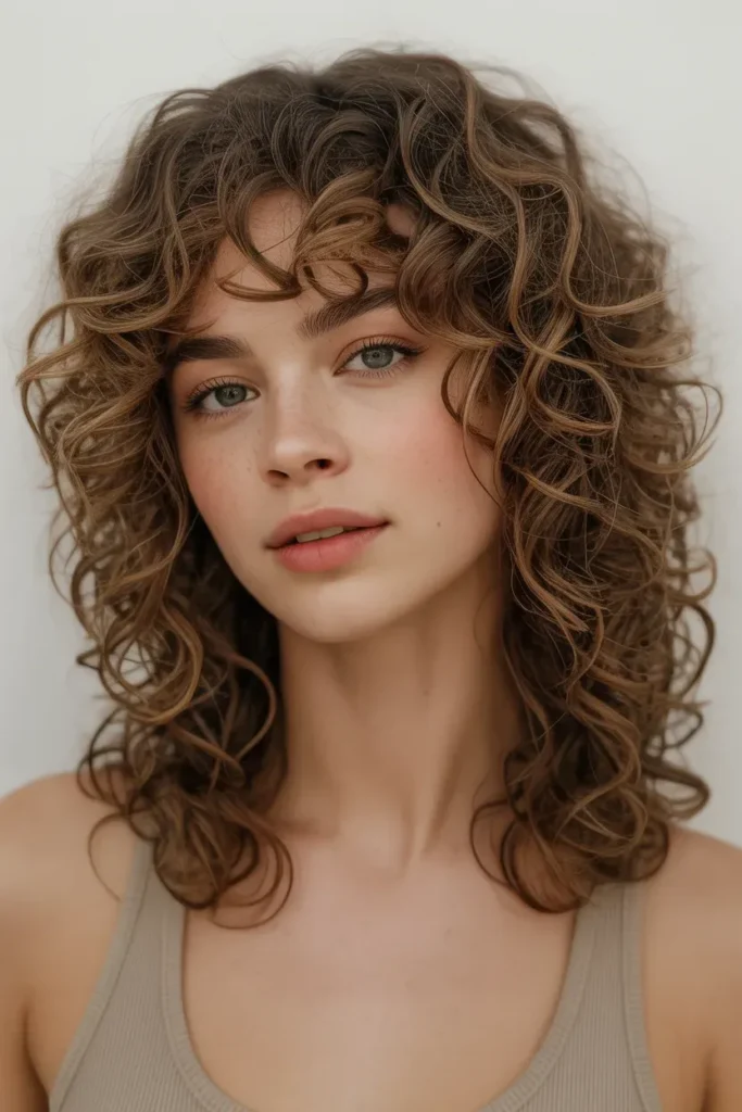 Long Curly Layers with Natural Volume