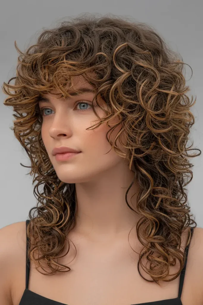 Long Layered Curls with Defined Ends