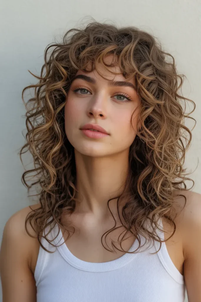 Long Layered Curls with Natural Texture