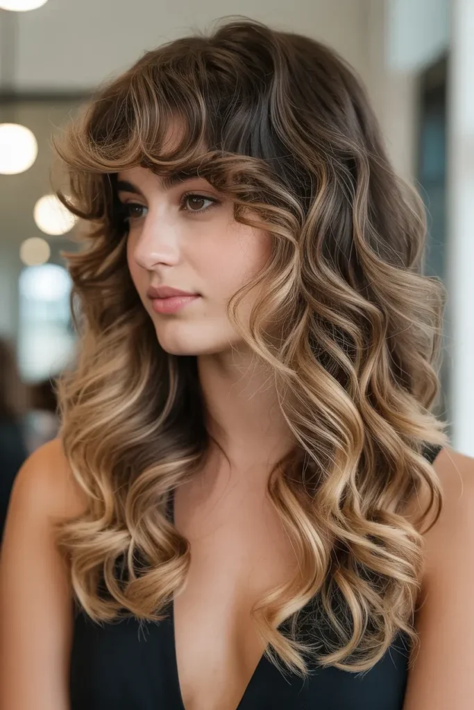 Long Layered Curls with Subtle Ombre