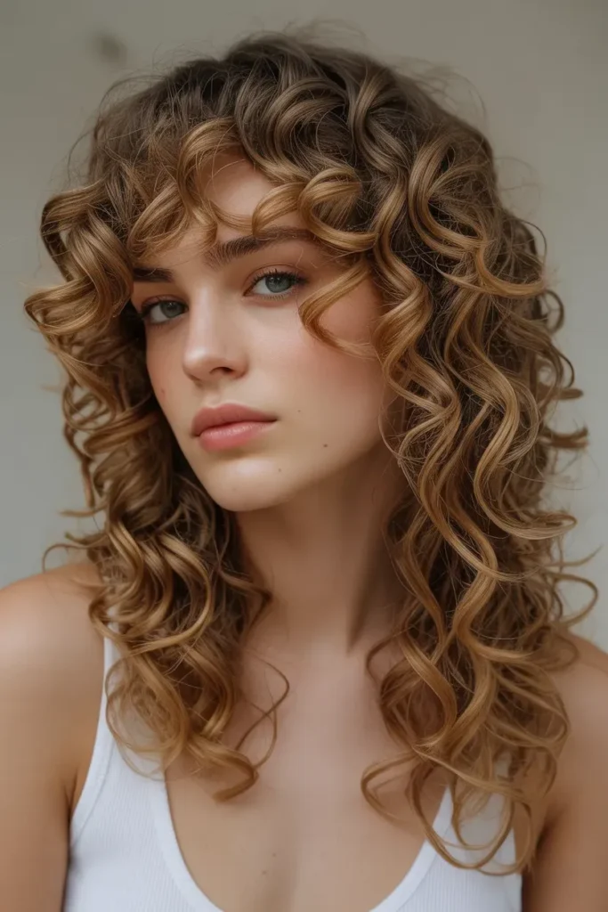 Long Layers with Defined Spiral Curls