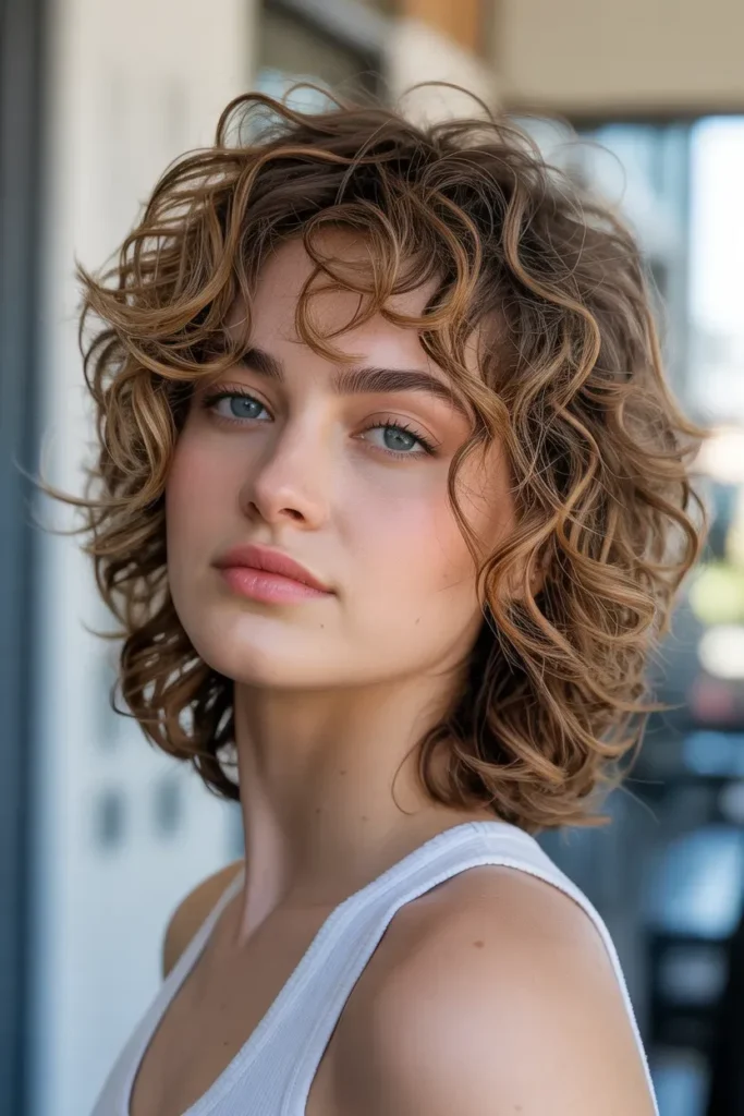 Messy Curly Shag with Natural Texture