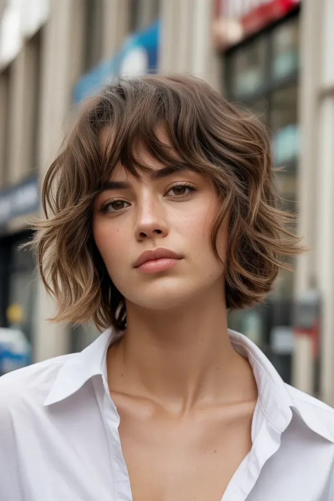 Messy Textured Razor Cut Bob