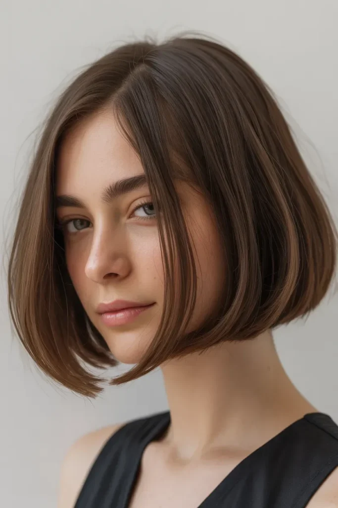 Minimalist Choppy Bob with Clean Lines
