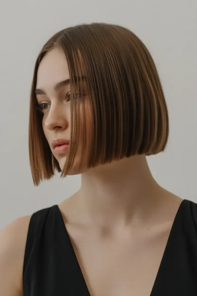 Minimalist Straight Ear Length Haircut