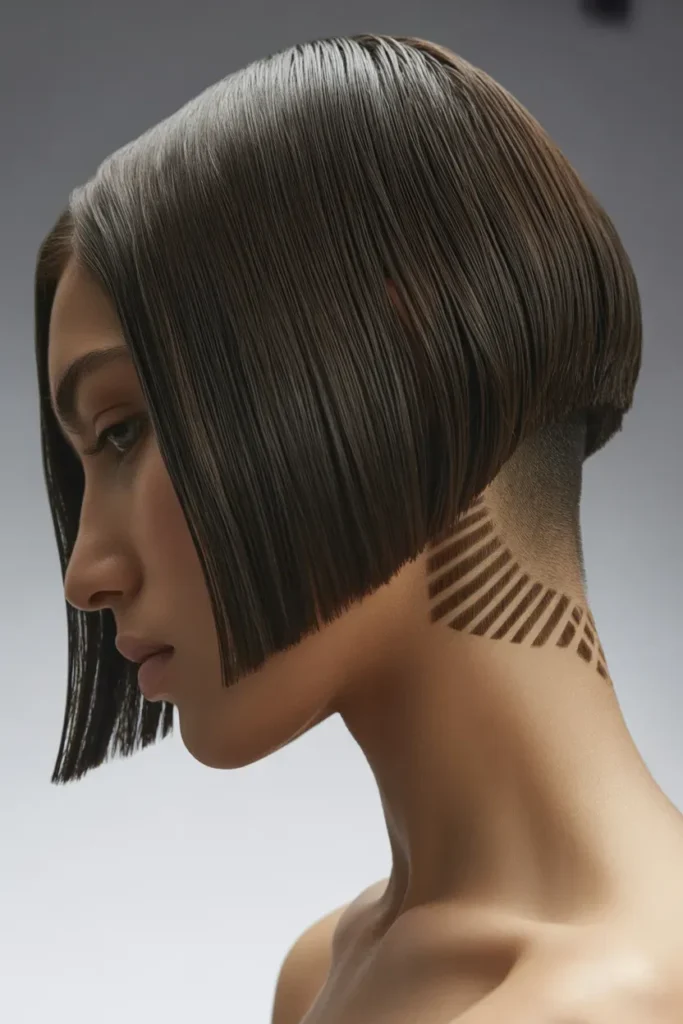 Razor Cut Bob with Subtle Undercut