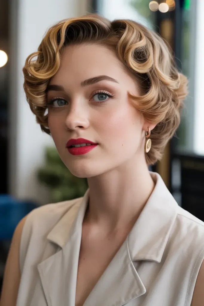 Retro Curled Pixie