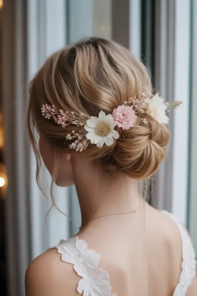 Retro Floral Updo