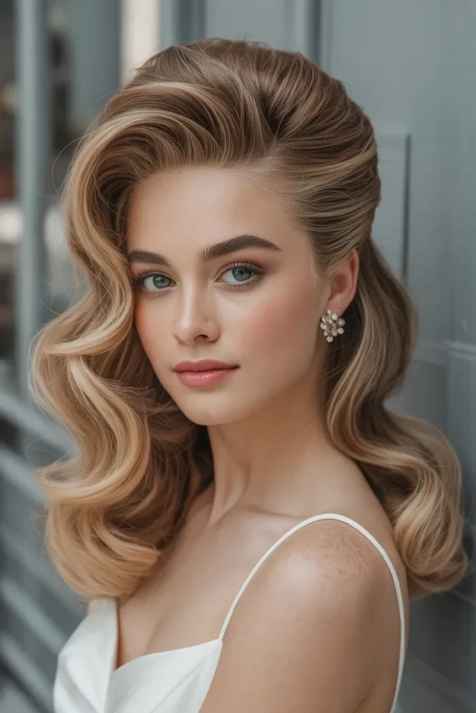  Retro Half Up Bouffant